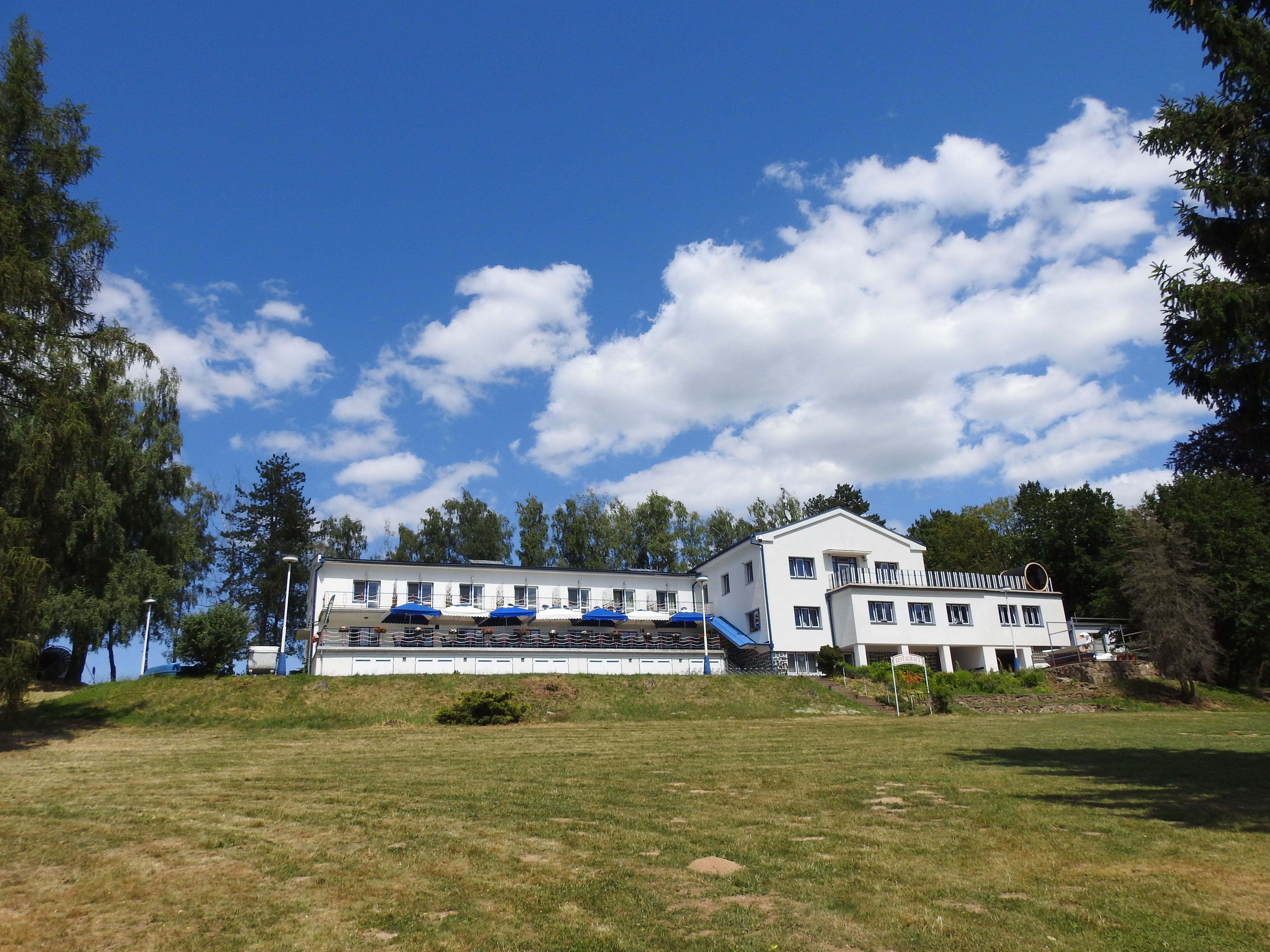 Actual hotel from the lake side